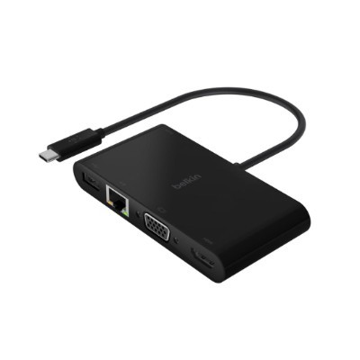 Док-станция Belkin USB-C Multimedia + Charge Adapter AVC004btBK, черный в Нальчике