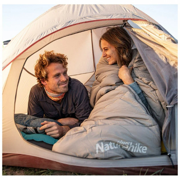 Спальный мешок Naturehike Envelope M180 (правый), серый в Нальчике