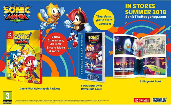 Sonic Mania Plus + Артбук (Nintendo Switch, Английская версия) в Нальчике