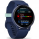 Умные часы Garmin Vivoactive 5, синие с металлически-синим безелем и силиконовым ремешком 010-02862-12 в Нальчике