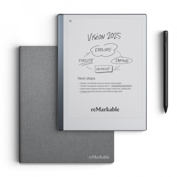 Графический планшет reMarkable 2 со стилусом Marker Plus и чехлом Book Folio серый (RM114) в Нальчике