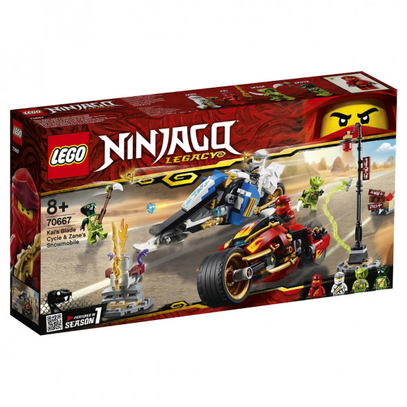 Конструктор LEGO Ninjago 70667 Мотоцикл-клинок Кая и снегоход Зейна в Нальчике