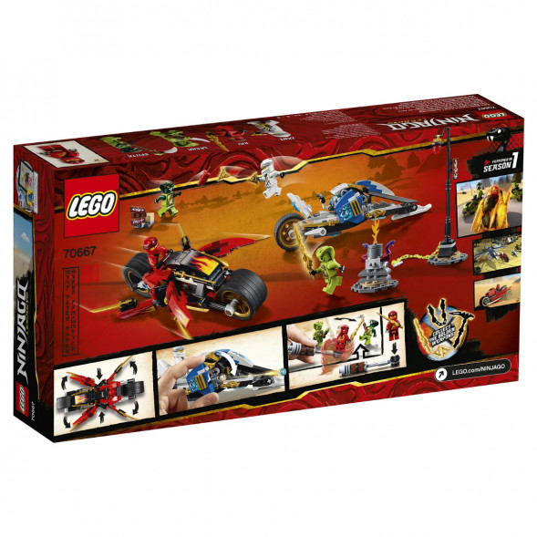 Конструктор LEGO Ninjago 70667 Мотоцикл-клинок Кая и снегоход Зейна в Нальчике