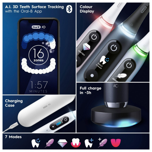 Набор из 2-х электрических зубных щеток Oral-B iO Series 9 Duo, Black Onyx и Rose Quartz в Нальчике