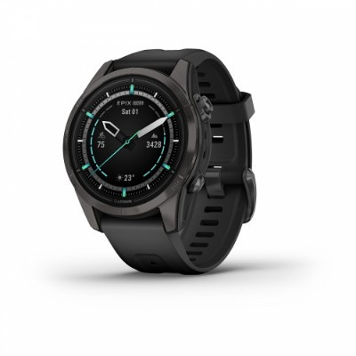 Умные часы Garmin EPIX PRO (Gen 2) Sapphire Edition 42 мм, титановый, угольно-серый, DLC, черный ремешок 010-02802-15 в Нальчике