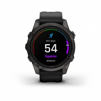 Умные часы Garmin EPIX PRO (Gen 2) Sapphire Edition 42 мм, титановый, угольно-серый, DLC, черный ремешок 010-02802-15 в Нальчике