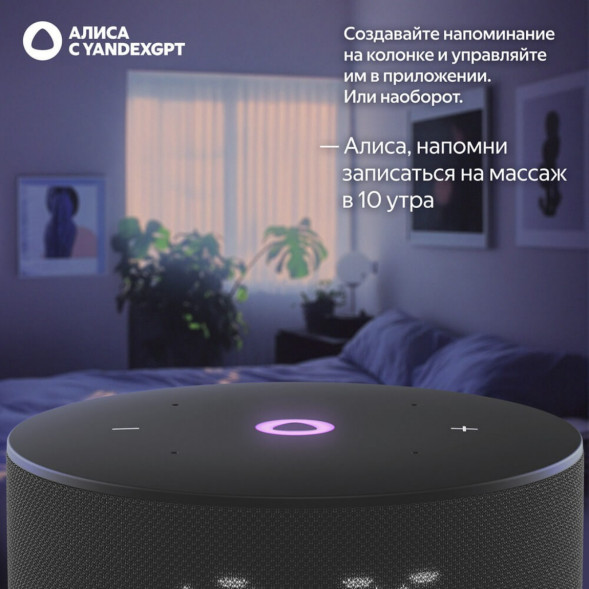 Умная колонка Яндекс Станция Мини 3 c Алисой на YandexGPT, чёрная в Нальчике