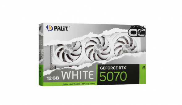 Видеокарта Palit NVIDIA GeForce RTX5070 WHITE OC 12ГБ GDDR7, OC в Нальчике