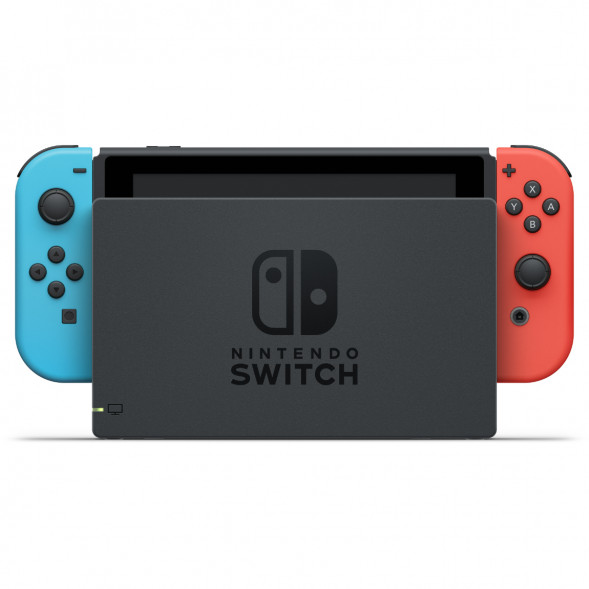 Игровая приставка Nintendo Switch OLED 64 ГБ, неоновый синий/неоновый красный в Нальчике