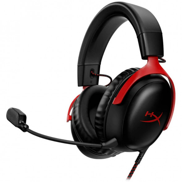 Компьютерная гарнитура HyperX Cloud III проводная, чёрный/красный в Нальчике