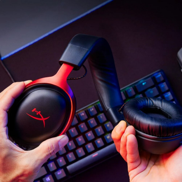 Компьютерная гарнитура HyperX Cloud III проводная, чёрный/красный в Нальчике