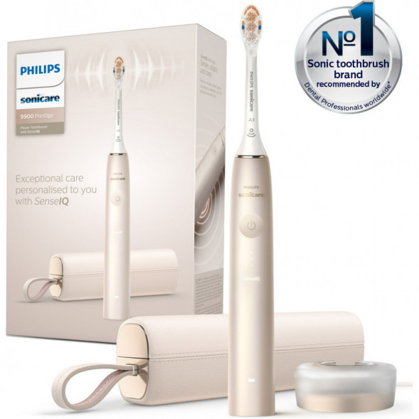 Звуковая зубная щетка Philips Sonicare 9900 Prestige HX9992, золотистое шампанское в Нальчике