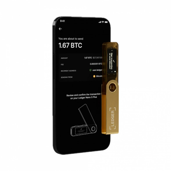 Криптокошелек Ledger Nano S Plus 1 шт., золотой в Нальчике