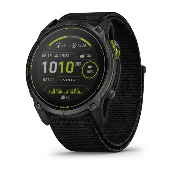 Умные часы Garmin Enduro 3 51mm Black с нейлоновым ремешком UltraFit 010-02751-01 в Нальчике