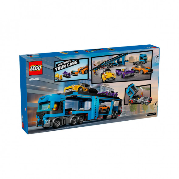 Конструктор LEGO City 60408 Грузовик-автовоз со спортивными автомобилями в Нальчике