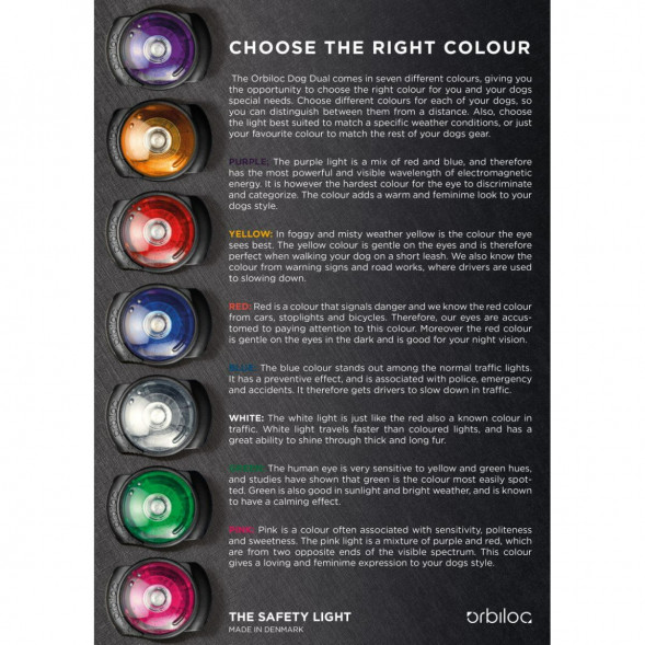Фонарь для собак Orbiloc Dog Dual Signal Colours, желтый в Нальчике