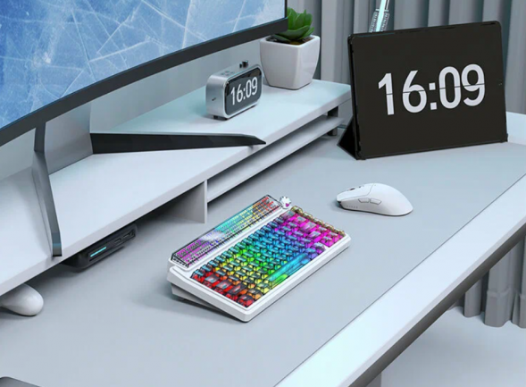 Беспроводная игровая механическая клавиатура Ajazz Pixel 68, 8K, Hot-Swap, RGB, с матричным LED экраном в Нальчике