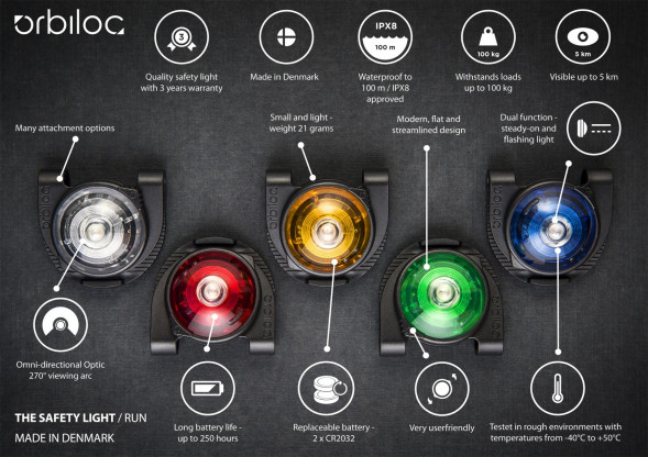 Фонарь для собак Orbiloc Dog Dual Signal Colours, белый в Нальчике
