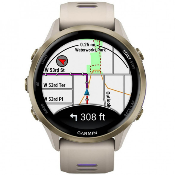 Умные часы Garmin Forerunner 970 Soft Gold Titanium/French Gray Translucent Indigo Band 010-02969-12 в Нальчике