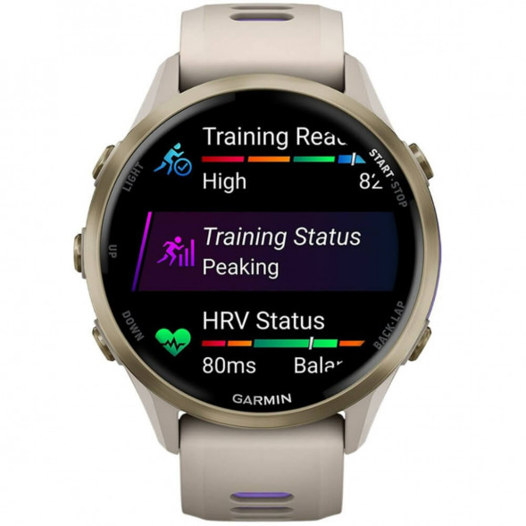 Умные часы Garmin Forerunner 970 Soft Gold Titanium/French Gray Translucent Indigo Band 010-02969-12 в Нальчике