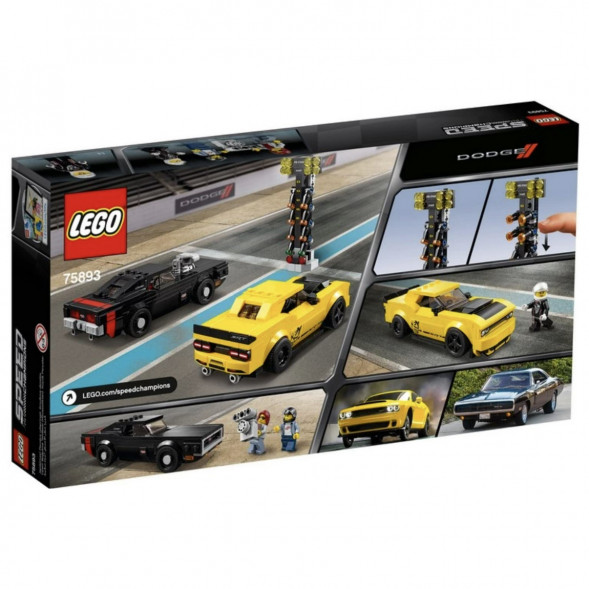 Конструктор LEGO Speed Champions 75893 2018 Dodge Challenger SRT Demon и 1970 Dodge Charger R/T в Нальчике