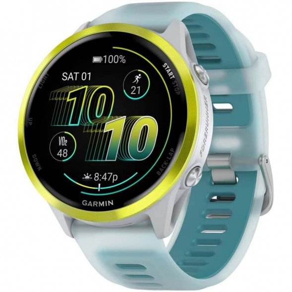 Умные часы Garmin Forerunner 570 47 мм Amp Yellow Aluminium/Translucent Whitestone/Turquoise 010-02971-01 в Нальчике