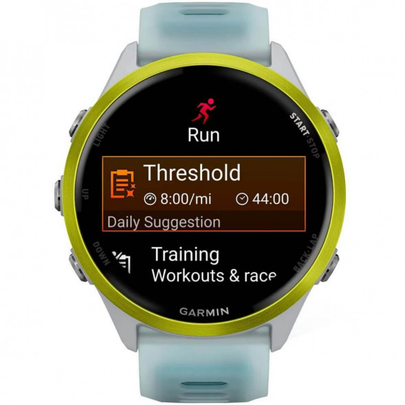 Умные часы Garmin Forerunner 570 47 мм Amp Yellow Aluminium/Translucent Whitestone/Turquoise 010-02971-01 в Нальчике