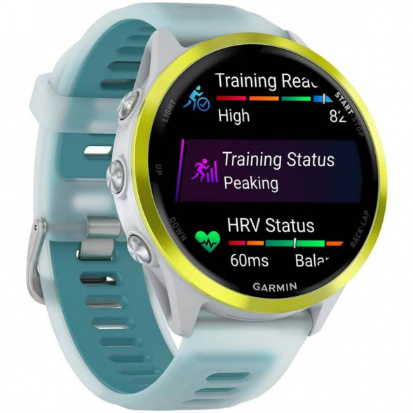 Умные часы Garmin Forerunner 570 47 мм Amp Yellow Aluminium/Translucent Whitestone/Turquoise 010-02971-01 в Нальчике