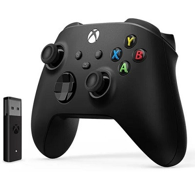 Беспроводной геймпад Microsoft Xbox черный, PC адаптер в Нальчике
