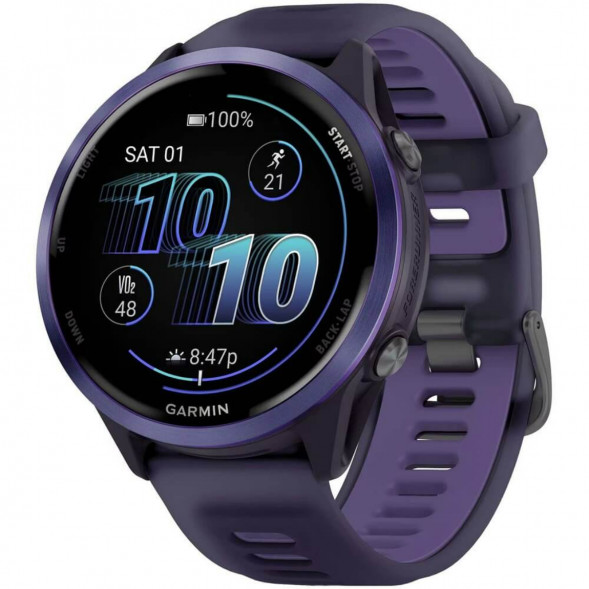Умные часы Garmin Forerunner 570 47 мм Indigo Aluminium/Translucent Imperial Purple/Indigo 010-02971-02 в Нальчике