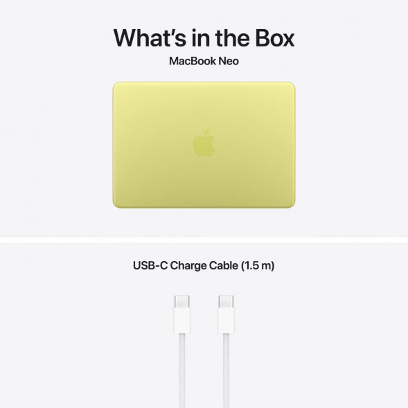 Ноутбук Apple MacBook Neo MHFD4 (A18 Pro 5-Core GPU, 8/256GB), Желтый/Citrus в Нальчике