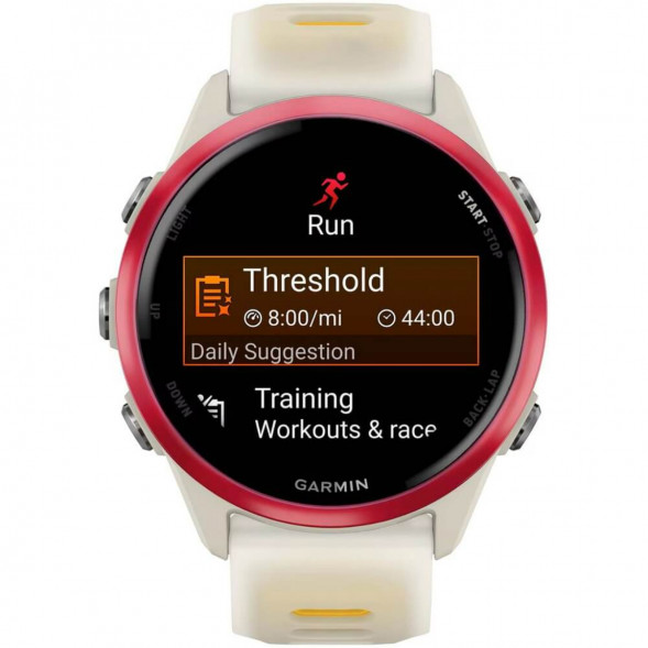 Умные часы Garmin Forerunner 570 42 мм Raspberry Aluminium/Translucent Bone/Mango 010-02970-02 в Нальчике