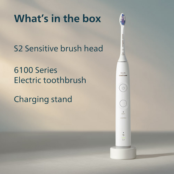 Электрическая зубная щётка Philips Sonicare 6100 HX7400/01, белый в Нальчике