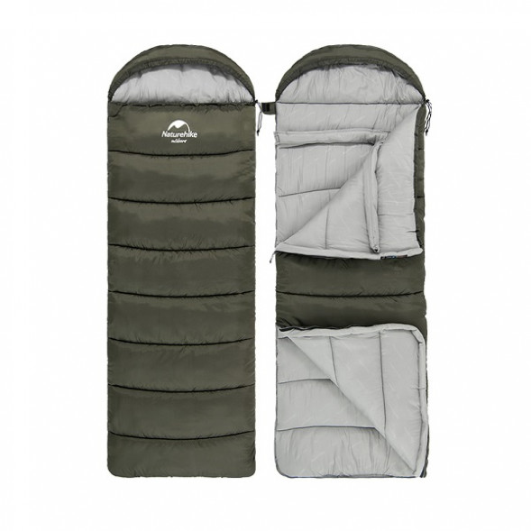 Спальный мешок Naturehike U250 (Левый), зеленый в Нальчике