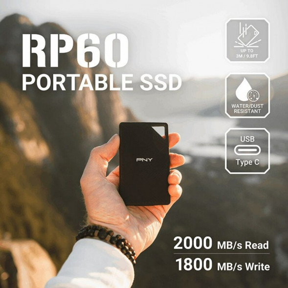 Внешний диск SSD PNY RP60 (PSDOGS3060-1TB-RB), 1TB в Нальчике
