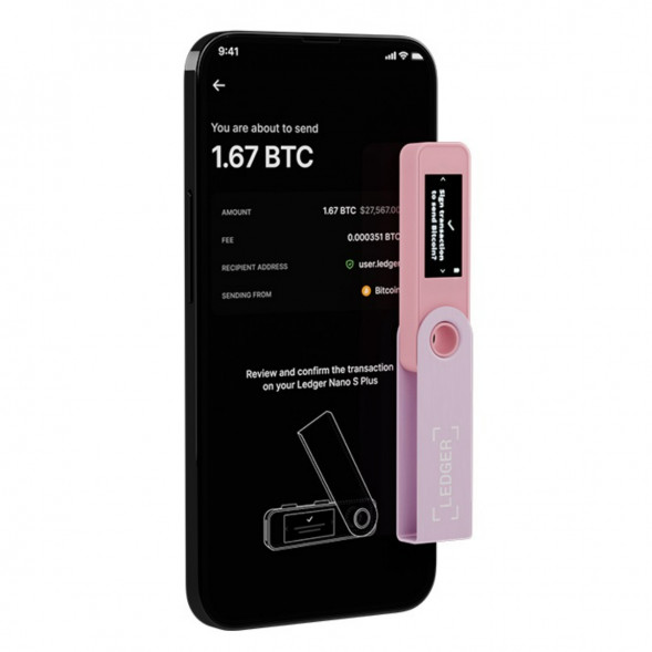 Криптокошелек Ledger Nano S Plus 1 шт., Pastel Pink в Нальчике