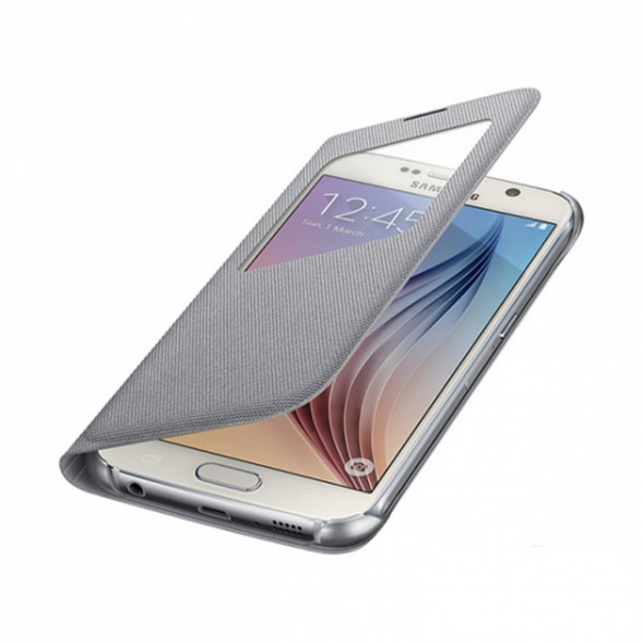 Чехол для Samsung Galaxy S6 S-View Cover (EF-CG920BSE), Silver в Нальчике