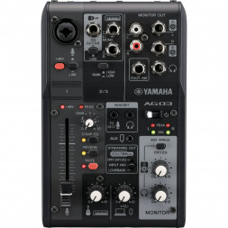 Микшер для стриминга Yamaha AG03MK2 LSPK Live Stream Black с аксессуарами