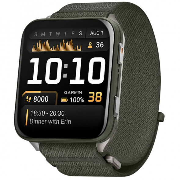 Умные часы Garmin Venu X1 Green с нейлоновым ремешком Moss ComfortFit 010-02980-03 в Нальчике