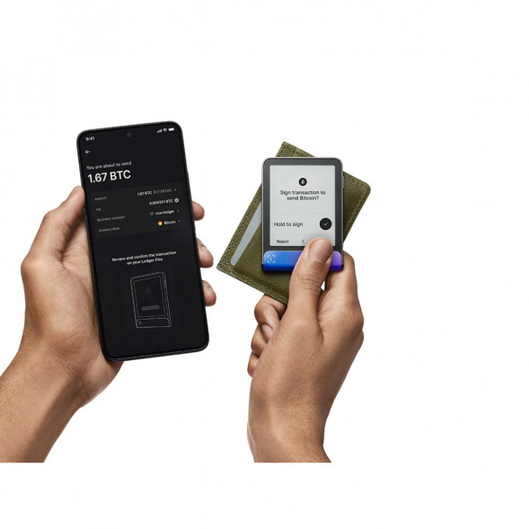 Аппаратный криптокошелек Ledger Flex+Recovery Key, Neptune Blue в Нальчике