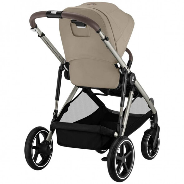 Детская коляска Cybex Gazelle S TPE Almond Beige с корзиной и дождевиком в Нальчике
