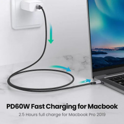 Кабель USB Type-C/Type-C Ugreen 60W, 1 м
