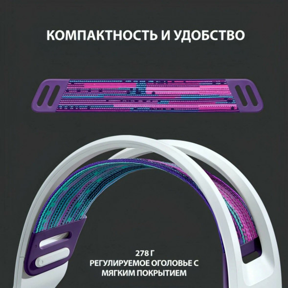 Игровая гарнитура Logitech G733 RGB Lightspeed Wireless, белый в Нальчике