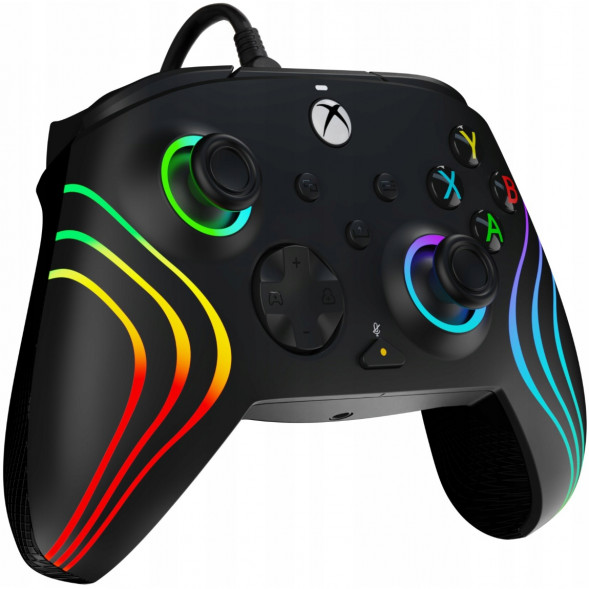 Геймпад проводной PDP для Xbox Afterglow Wave, Black в Нальчике