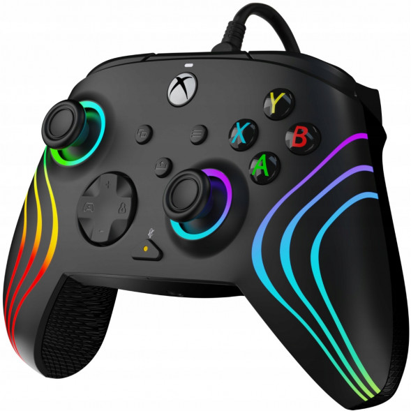 Геймпад проводной PDP для Xbox Afterglow Wave, Black в Нальчике