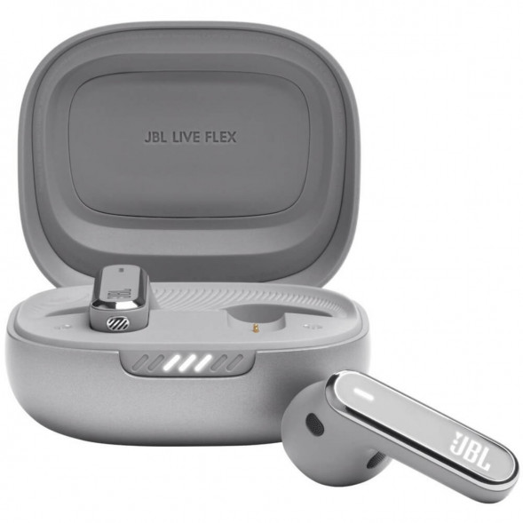 Беспроводные наушники JBL Live Flex, серебристый в Нальчике