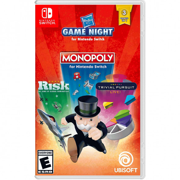 Игра Hasbro Game Night: Monopoly+Risk+Trivial Pursuit [Nintendo Switch, русские субтитры] в Нальчике