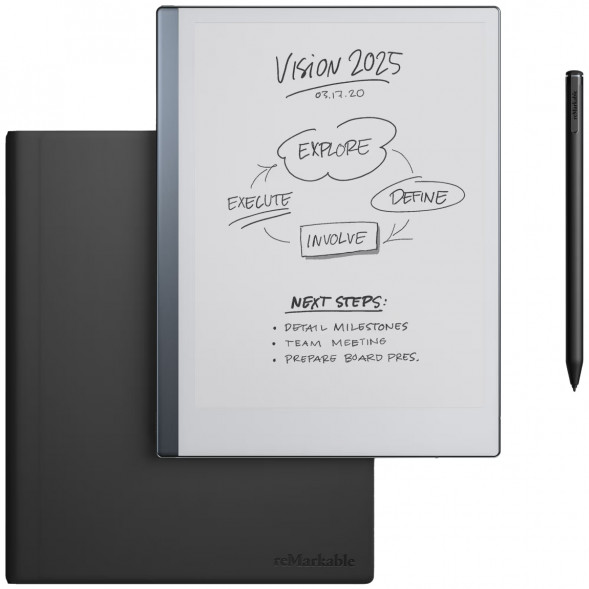 Графический планшет reMarkable 2 со стилусом Marker Plus и чехлом Book Folio черный (RM115) в Нальчике