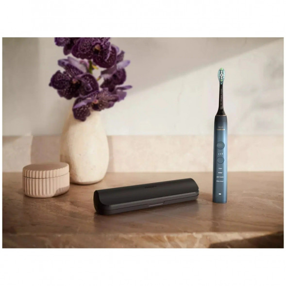 Электрическая звуковая зубная щетка Philips Sonicare DiamondClean 9000 HX9911/88, темно-синий в Нальчике
