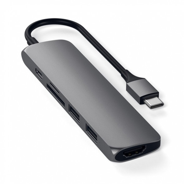 USB-C адаптер Satechi Type-C Slim Multiport Adapter V2 (ST-SCMA2M) в Нальчике